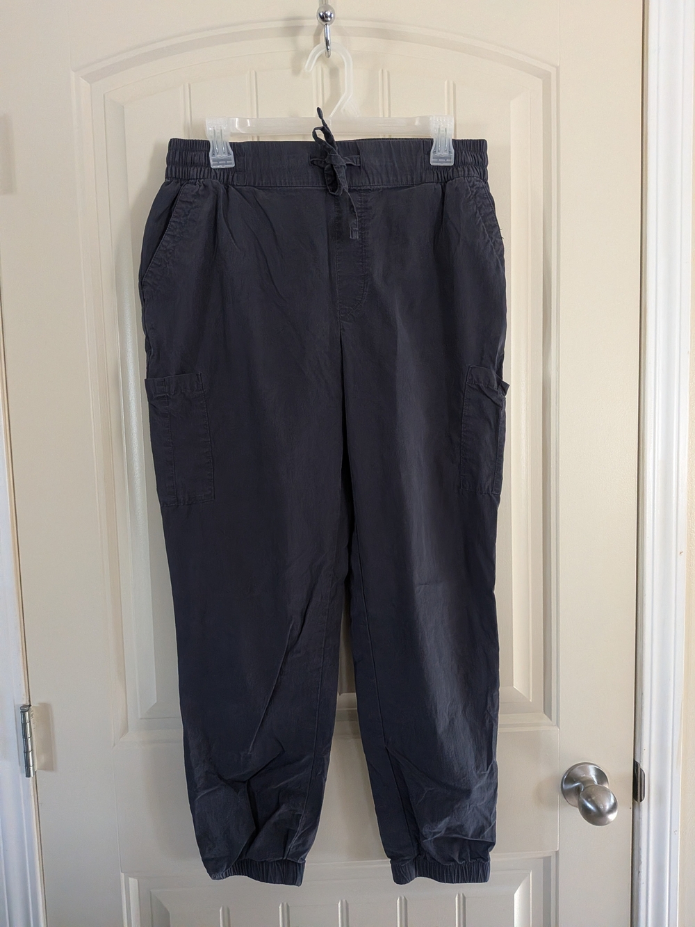 Men's Gray Drawstring Cargo Pants